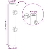  Cijev za suncobran 0.6 kg Crna Željezo for 40-50 mm Pole | shoptok.hr