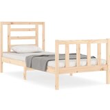  Kreveta s uzglavljem 3FT za jednu osobu od masivnog drva | shoptok.hr