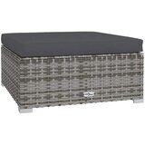  Vrtni tabure s jastukom sivi 70 x 70 x 30 cm od poliratana | Eponuda.com