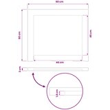  Pravokutni stolni vrh 60 x 60 x 3,5 cm Četvrtasti Prirodna | shoptok.hr