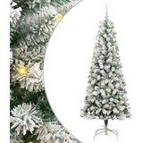 vidaXL Umjetno božićno drvce s nogom Zelena i bijela 180 cm PVC | shoptok.hr