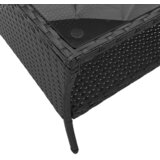  Vrtna sofa 2-sjed s jastucima i stolom od crnog poliratana | shoptok.hr