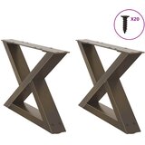  Noge za klub stolić 2 kom. Prirodni čelik 50 x (30-31,3) cm Čelik | shoptok.hr