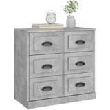  Komoda betonsko siva 70x35,5x67,5 cm inženirski les | Shoptok.si