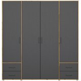 Modern Living Omara S Klasičnimi Vrati Voyager, Barva Hrasta, Siva | Shoptok.si