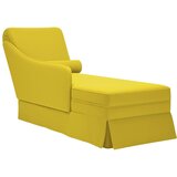 vidaXL Počivaljka od baršun s valjkastim jastukom i rukonaslonom žuta | shoptok.hr