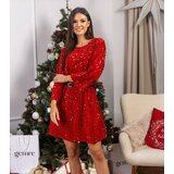 Gemre Red sequin dress with a bow Siella | Shoptok.si