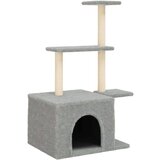 vidaXL Penjalica za mačke sa stupovima za grebanje svjetlosiva 110 cm | shoptok.hr