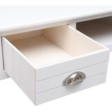  Radni stol bijeli 108 x 45 x 76 cm od masivnog drva paulovnije | shoptok.hr