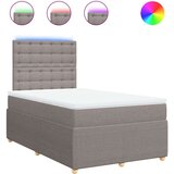 vidaXL Box spring postelja z vzmetnico taupe 120x190 cm blago, (21306787) | Shoptok.si