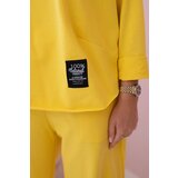 Kesi Włoski Cotton sweatshirt pants set yellow | Shoptok.si