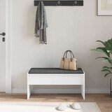  Klupa za hodnik s jastukom Bijelo 80 x 38 x 46 cm | shoptok.hr