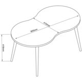 MID.YOU Klubska Miza Barilo, Bela, Barva Hrasta | Shoptok.si