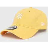 New Era Bombažna bejzbolska kapa rumena barva, NEW YORK YANKEES