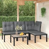 Maison Chic Seti vrtnega pohištva - Vrtna garnitura 5-delna črna in siva poli ratan, (21797429) | Shoptok.si