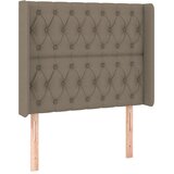  box spring s madracem LED smeđesivi 90x190 cm tkanina | shoptok.hr