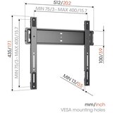 Vogels TVM 5505 crna nosilec za TV Vesa 32-77", ploska, Max 400x400, najvec 75 kg | Shoptok.si