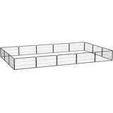  Ograda za pse s 16 panela crna 100 x 50 cm čelik obložen prahom | shoptok.hr