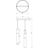  Visilica na sajli CASSA 3xGU10/8W/230V bela | Eponuda.com