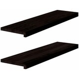  Gazišta stepenice 2 kom tamnosmeđi 90x30x2 cm masivna hrast | shoptok.hr