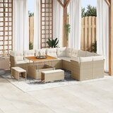 vidaXL 13 delni vrtni sofa komplet z blazinami bež poli ratan akacija | Shoptok.si