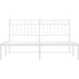  Metalni okvir za krevet s uzglavljem bijeli 150x200 cm | shoptok.hr