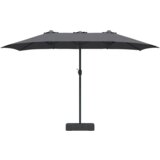 vidaXL Vrtni dežnik Antracit 385 x 209 x 244 cm blago | Shoptok.si