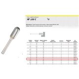 Klingspor kovinski rezalnik HF 100 c fi = 9,6x19mm Mandle 6mm tipa WRC, cilindrično-cveža, (21101485) Cene