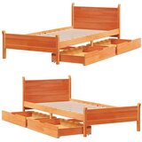  Okvir kreveta bez madraca voštano smeđi 100x200 cm od borovine | shoptok.hr