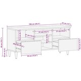 TV ormar s ladicama Orah 100 x 33 5 x 46 cm Čvrsto drvo manga | shoptok.hr