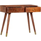 Maison Chic konzolna miza - miza ob steni 90x35x76 cm trden akacijev les, (21785956) Cene