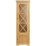 Vitrina iz masivnega bora v naravni barvi 180x35 cm Lisa –
