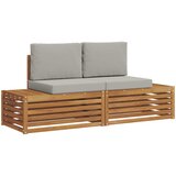  Set vanjskih sofa s jastukom 2 Komad Prirodna i svijetlo siva | shoptok.hr