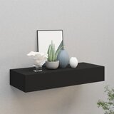  Polica s ladicom crna 60 x 23,5 x 10 cm MDF | shoptok.hr
