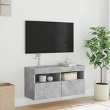 TV ormarić s LED svjetlima siva boja betona 80x30x40 cm | Eponuda.ba