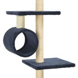 vidaXL penjalica za mačke sa stupovima za grebanje od sisala 260 cm tamnoplava | shoptok.hr