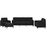  4-dijelni set sofa s jastucima crni baršunasti | shoptok.hr
