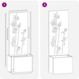 vidaXL Vrtni Sadič s Dekorativnom Pločom Crna 50 x 140 cm | shoptok.hr