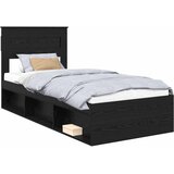  Krevetna konstrukcija Crna 100 x 200 cm Čvrsto borovo drvo | Eponuda.ba