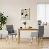 vidaXL Trpezarijske stolice 2 pcs Tkanina Svjetlosiva 60 x 56 x 96 cm | shoptok.hr