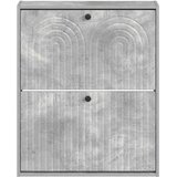  Ormar za cipele na zidu ALKMAAR 71 x 17 x 86 cm Betonska siva - Betonska siva | shoptok.hr