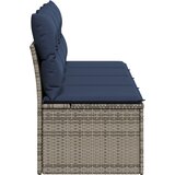  Vrtni kauč s jastukom Siva 220 x 62 x 69 cm poliratan | shoptok.hr