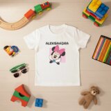  mini maus sa imenom - dečija majica bela Cene