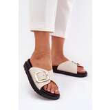 Boto Women's Platform Sandals With Gold Buckle Beige Jovira | Shoptok.si