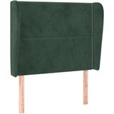  Vzglavje z ušesi temno zeleno 93x23x118/128 cm žamet, (20952855) | Shoptok.si