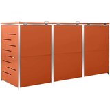  Trojna lopa za smetnjak 207x77,5x115 cm nerjaveče jeklo | Shoptok.si