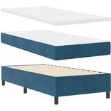  Postelja s vzmetnico in LED temno modra 90x190 cm žamet, (22049073) | Shoptok.si