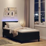  s opruga kutije s jastukom Crna 90 x 190 cm tkanina | shoptok.hr