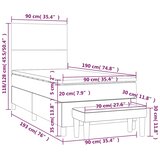 Box spring krevet s madracem tamnoplavi 90x190 cm baršunasti | shoptok.hr