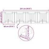  Vrata za pse s postoljem 4 pcs Staro drvo 60 x 60 cm | shoptok.hr